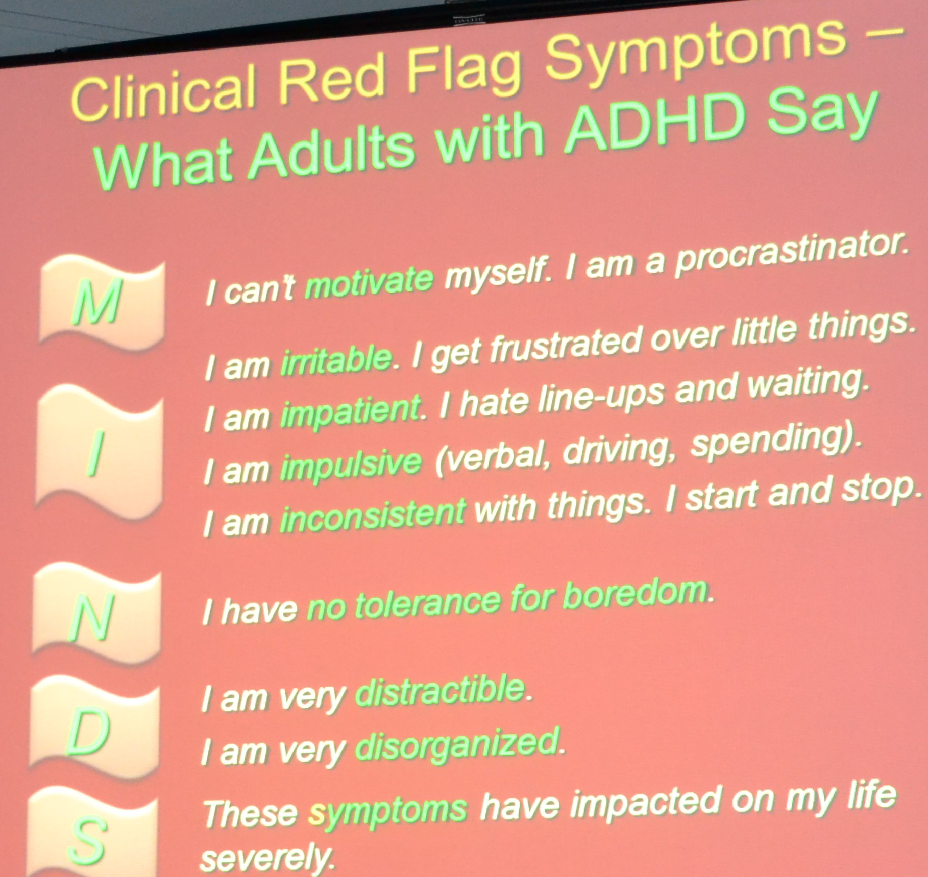 the red flag symptoms what ADHD adults say
